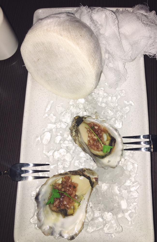 Oysters at Apron Restaurant.