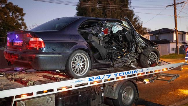 The BMW suffered extensive damage. Picture: Mark Stewart