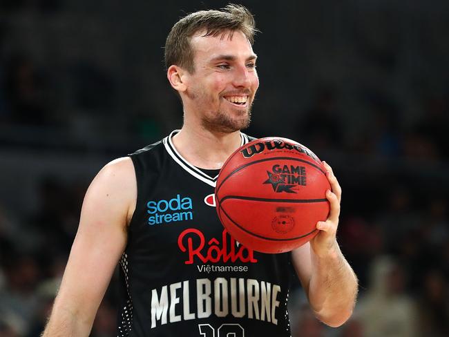 Melbourne United guard Mitch McCarron has lifted the lid on the team’s selfless culture that has the NBL ladder leaders on the cusp of history. Photo: Kelly Defina/Getty Images.