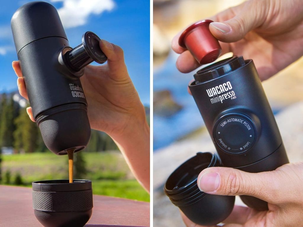 Enjoy your Nespresso coffee on-the-go with this ultra portable coffee maker. Picture: Amazon Australia.