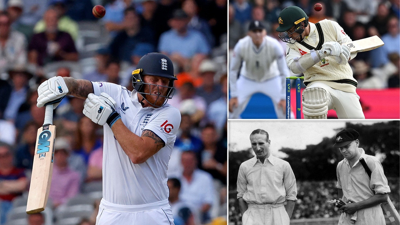 Is it time to admit we owe Douglas Jardine (bottom R, with Australian captain Bill Woodfull), and the original Bodyline exponents, an apology?