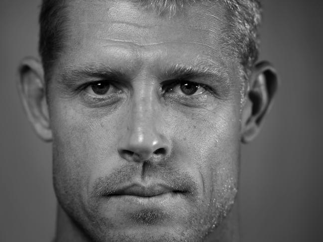 Bells Rip Curl Pro media call B&W image Colour also filed. Mick Fanning Picture: Jason Sammon Wednesday 23 March 2016