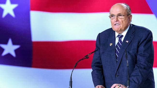 Former New York City mayor Rudy Giuliani has lashed China’s travel policy as coronavirus took hold. Picture: AFP