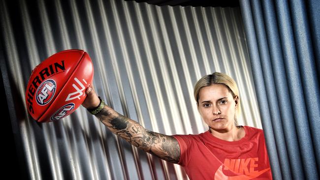 AFL women’s star Moana Hope. Picture: Tony Gough.