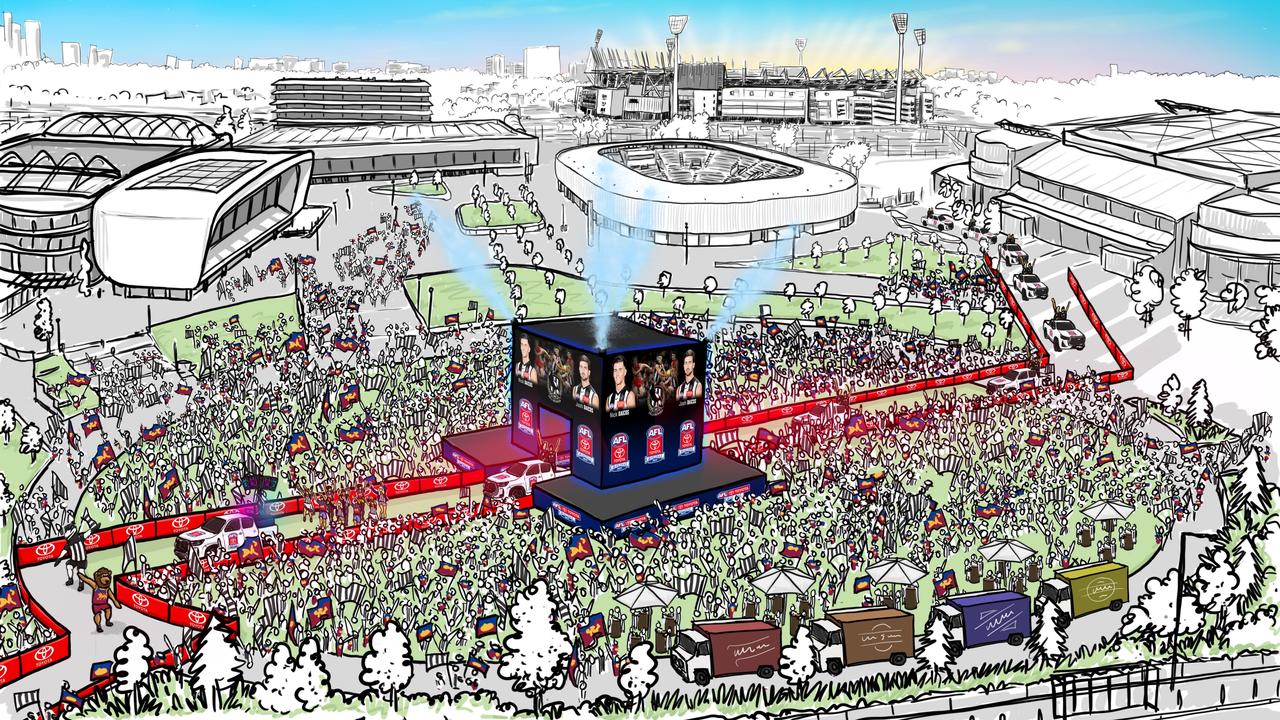 An artist's impression of the new Grand Final Parade live site.