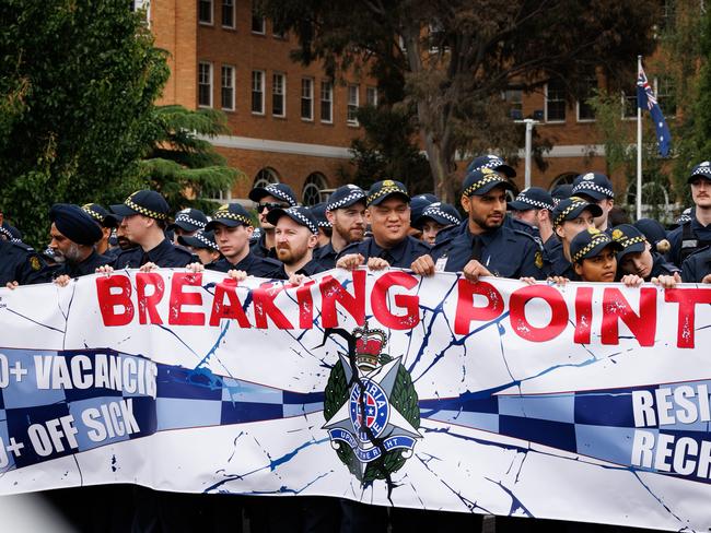 More than 12,000 police members voted in a no-confidence motion in Mr Patton’s leadership. Picture: Nadir Kinani