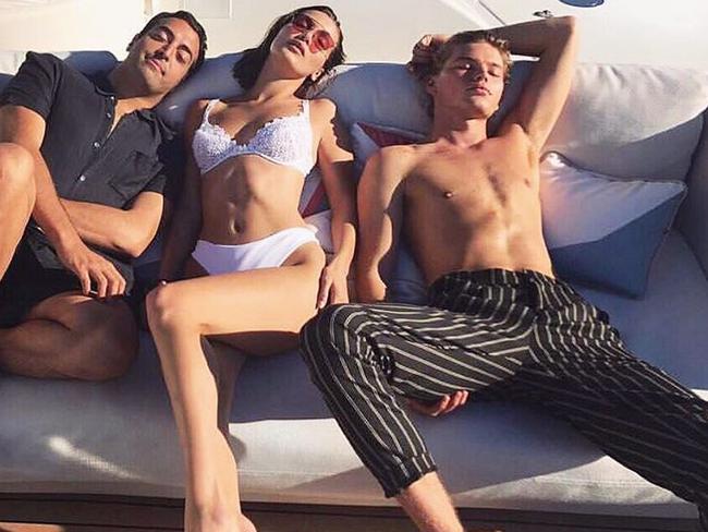 He has been bouncing around the world with international sensation Bella Hadid. Picture: Instagram