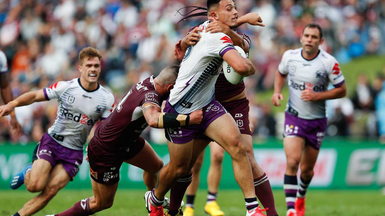 Any recent Tino Fa’asuamaleaui image you can source would be great, but I’ve attached a file one here if not. Caption: Tino Fa’asuamaleaui has announced himself as a future star of the NRL after scoring two tries for the Melbourne Storm against the Broncos last week. 