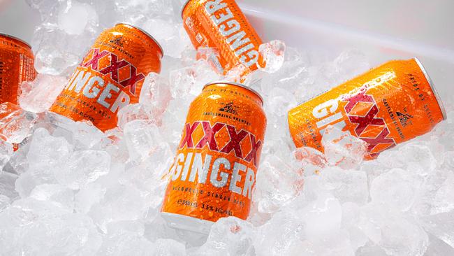 XXXX Ginger.  Iconic Queensland company XXX is adding another drink to its shelf with the launch of its first ever ginger beer. Picture: Supplied