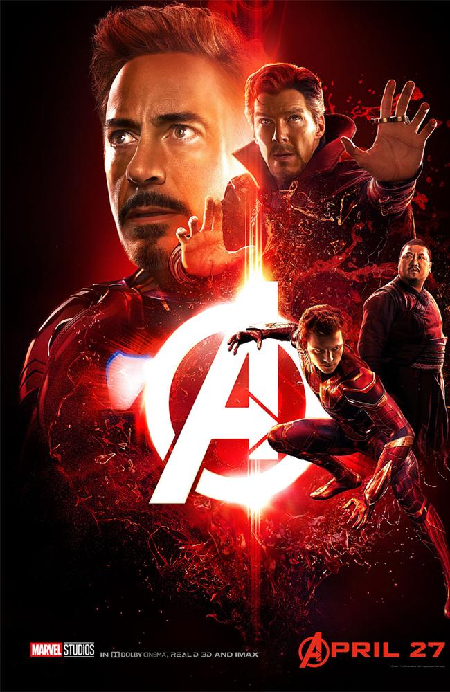 The movie poster for Avengers: Infinity War. Picture: Supplied