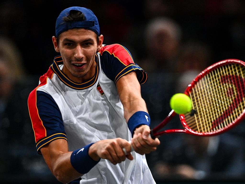 Australia's Alexei Popyrin was beaten by Croatia’s Borna Gojo. Picture: Christophe Archambault / AFP