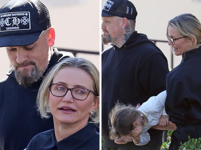 Cameron Diaz and Benji Madden were spotted in a rare outing in LA with their three-year-old daughter Raddix.