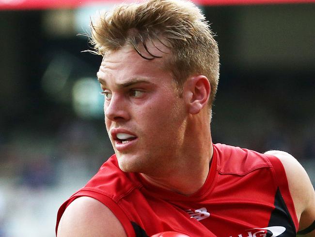 AFL Round 1 - Melbourne v Gold Coast Suns at MCG, Jack Watts in action. 4th April 2015. Picture: Colleen Petch.