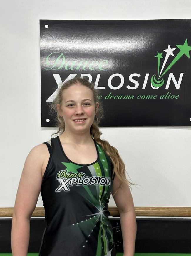 Dance Xplosion cheerleader Aeshia Dewing, 13. Picture: Supplied