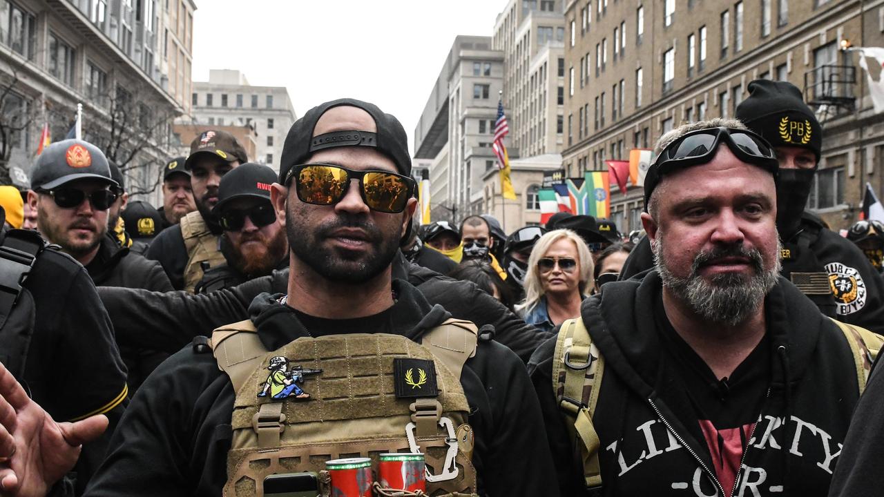 Enrique Tarrio was the leader of the Proud Boys who refused to accept that Joe Biden won the election. Picture: Stephanie Keith/Getty Images/AFP