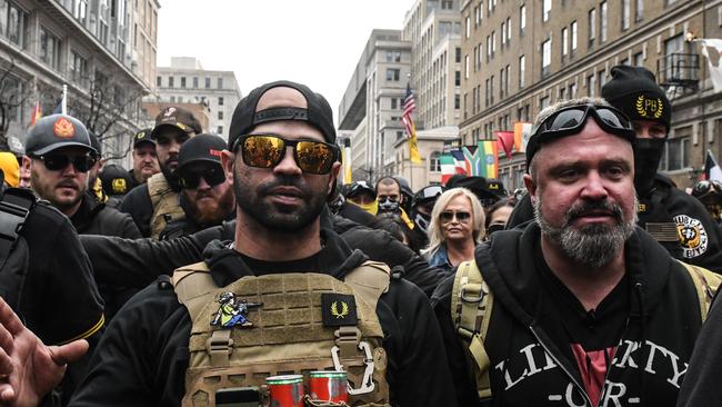 Enrique Tarrio was the leader of the Proud Boys who refused to accept that Joe Biden won the election. Picture: Stephanie Keith/Getty Images/AFP