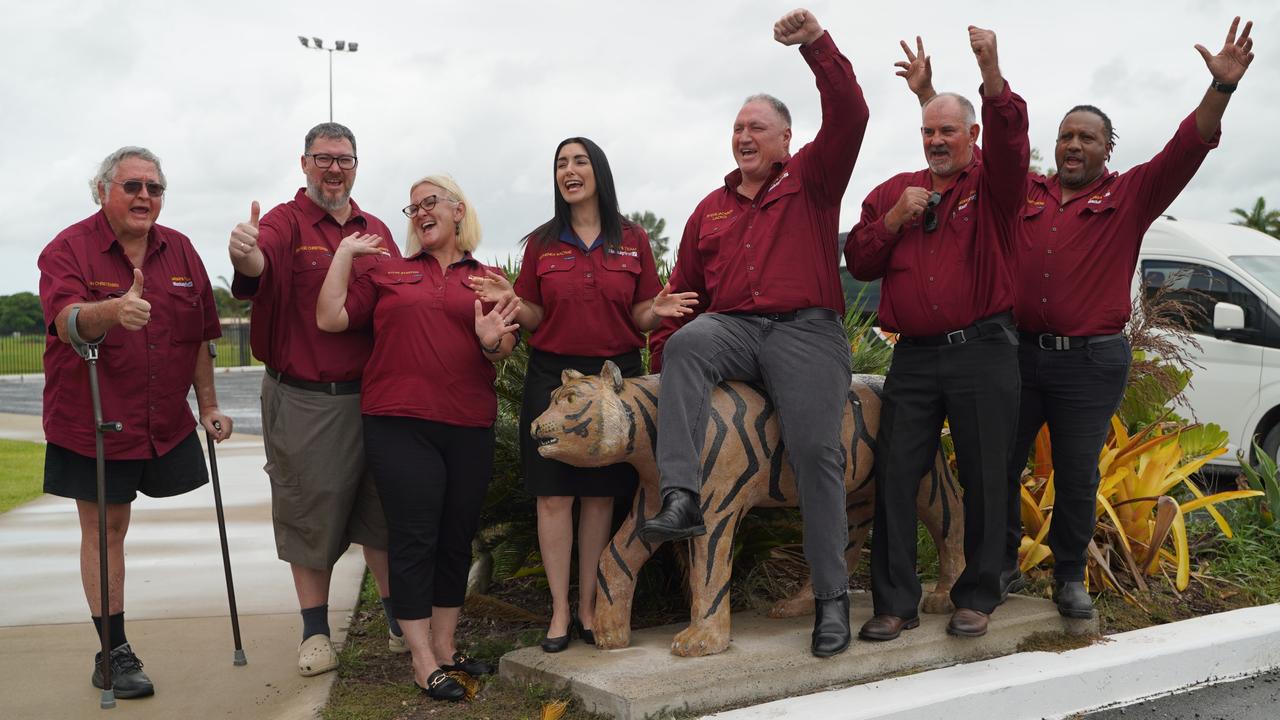 Mackay First party members hoping to be elected to represent Mackay Regional Council (from left): Ian Christensen, George Christensen, Kylee Stanton, Nathenea MacRae, Steve 'Jacko' Jackson, Lindsay Temple and Namarca Corowa. Absent were Heath Paton, Jeff Keioskie, Keith Hicks and Melissa Fowler. Picture: Heidi Petith