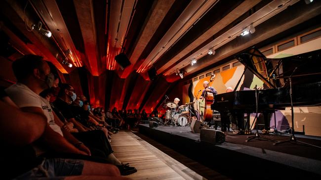 The Necks performing in Sydney Opera House's Utzon Room. Picture: Jess Gleeson