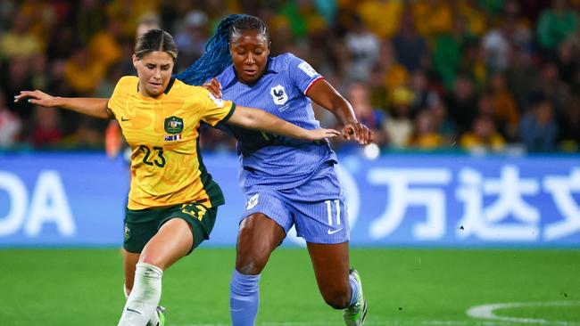 Tireless Australian midfielder Kyra Cooney-Cross made a big impression during the World Cup. Picture: AFP