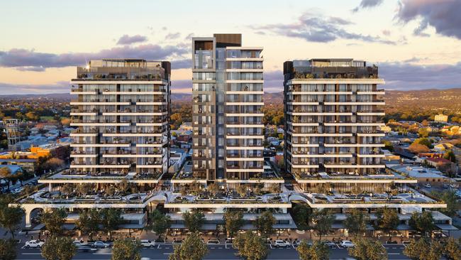 Architect's render of the development at 88 O’Connell St, North Adelaide. Picture: Supplied