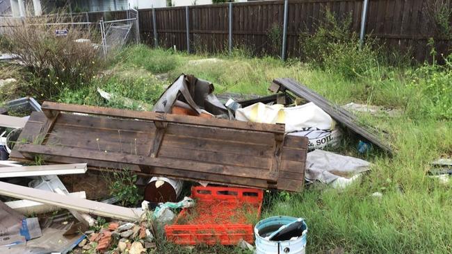 Illegal dumping in the Hills area. Picture: Western Sydney Regional Illegal Dumping Squad.