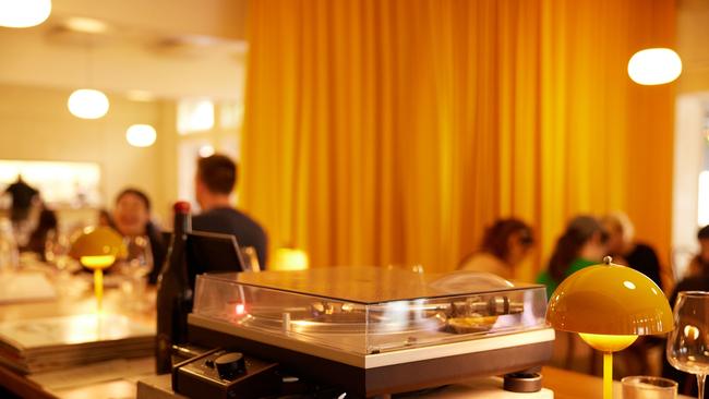 The name Longplay Bistro pays homage to vinyl albums and the record player is an inspired touch.