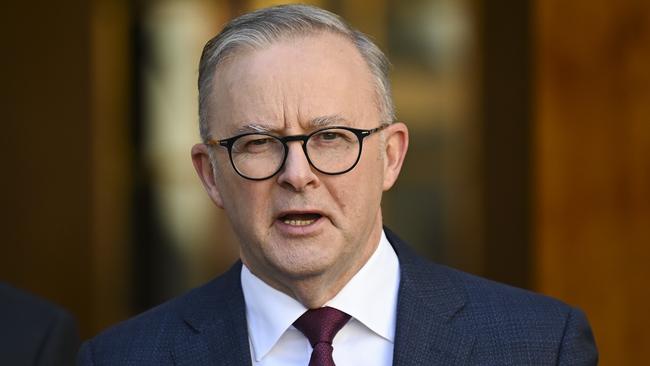 Anthony Albanese will address thousands at the Australian War Memorial. Picture: NCA NewsWire / Martin Ollman