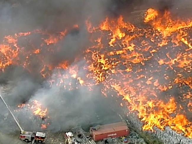 The fire has been burning for 11 days. Picture: Seven News