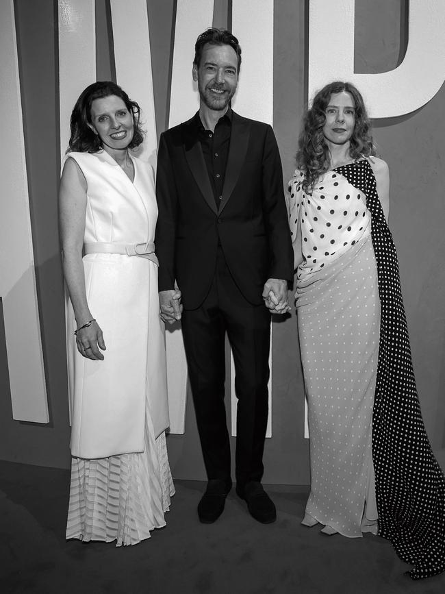 Schuman and his half-sisters Allegra (left) and Bianca Spender. Picture: Brittany Long/Getty Images