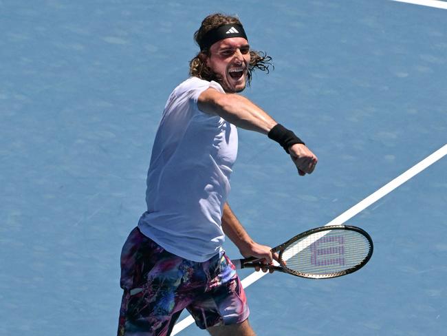 Greece's Stefanos Tsitsipas is the top seed remaining in the men’s draw. Picture: Paul Crock/AFP