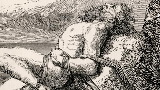 The Punishment of Loki, a 19th century drawing by Louis Huard.