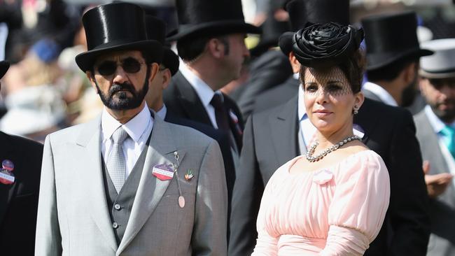 Sheik Mohammed Bin Rashid Al Maktoum, and Princess Haya bint Al Hussein. Picture: Getty Images