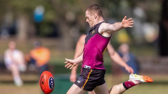 Old Haileybury small forward Andreas Stefanakis in action during the 2025 VAFA season. Picture: VAFA Media.