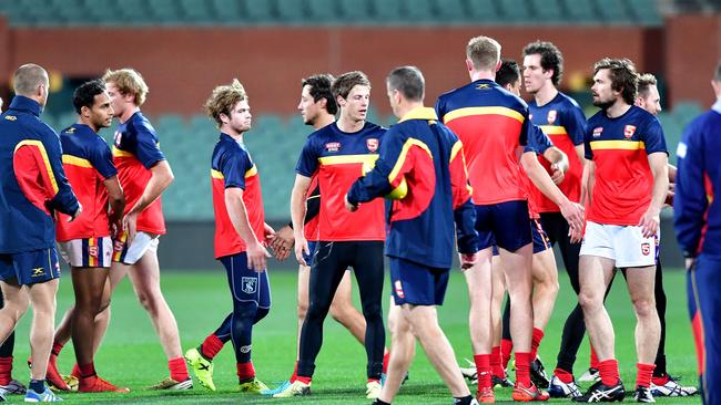 SANFL state team training at Adelaide Oval. Picture: Bianca De Marchi