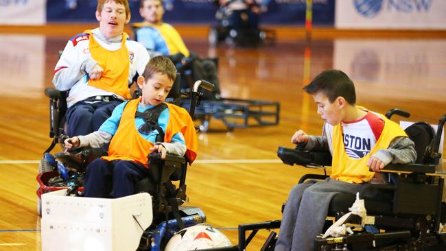 Youngsters compete in the fast-growing powerchair football.