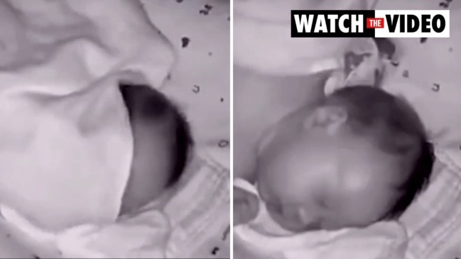 Baby cam reveals mum's horror