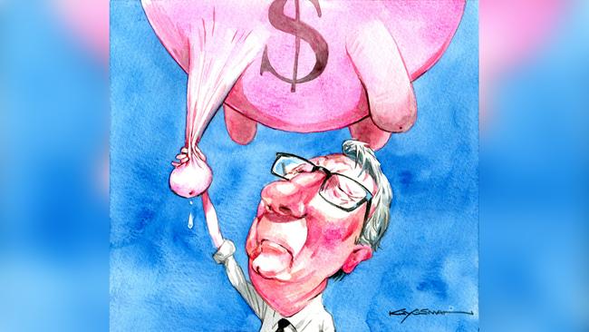 Bega executive chairman Barry Irvin. Illustration: Sturt Krygsman