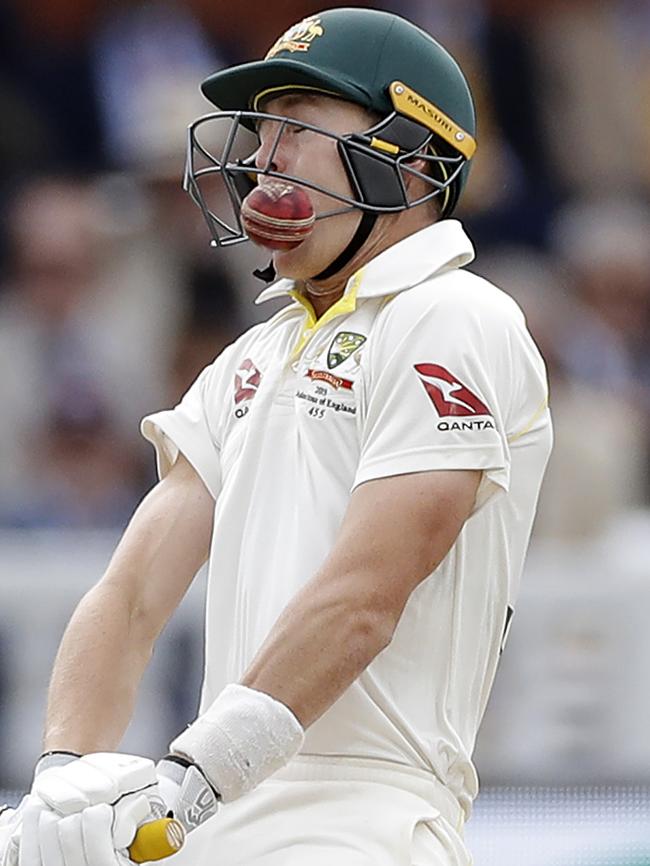 Marnus Labuschagne was struck on the helmet by a delivery from Jofra Archer. Picture: Getty Images