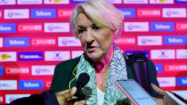 Norma Plummer is head coach of South Africa. Picture: Grant Pitcher/Gallo Images/Netball World Cup 2023 via Getty Images