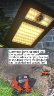 Urgent recall of ALDI solar lights