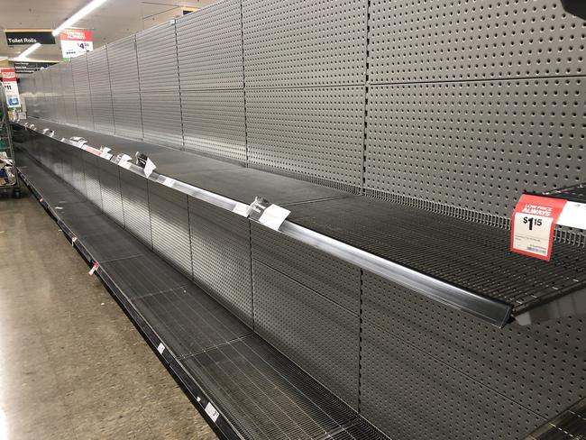 Empty shelf photos from Woolworths Port Augusta . Picture: Daniel Stringer