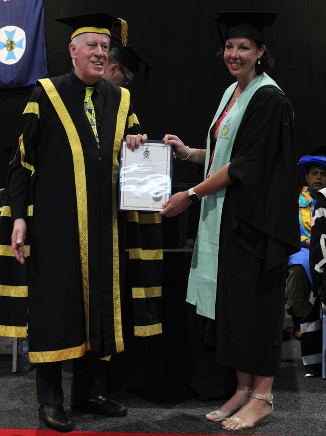 Thea Van Dodeweerd graduated with a Bachelor of Social Work with Distinction at the CQUniversity graduation ceremony in Bundaberg on December 14, 2023.