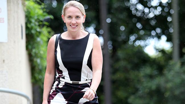 CMNEWS_Queensland new Labor MP Kate Jones pictured here arriving at Parliament house for their first meeting this morning Sunday Feb 15th, 2015. Pictures: Jack Tran / The Courier Mail / NEWS CORP