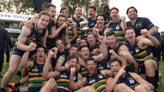 St Kevins v Collegians. Picture: AAP/ Chris Eastman