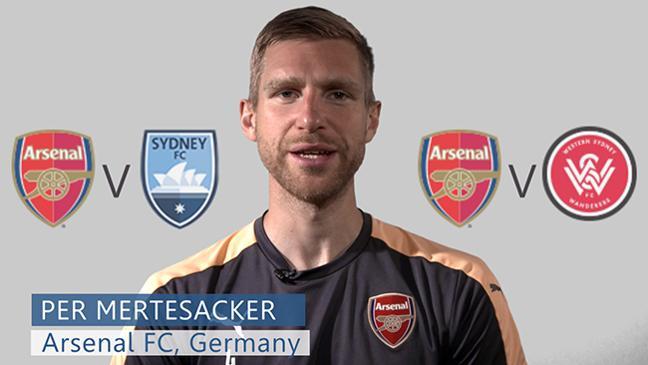 Arsenal players have a message for Sydney