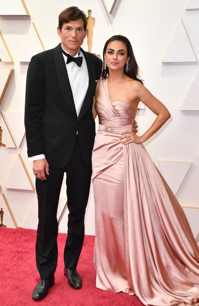 Kunis attended the Oscars with husband Ashton Kutcher. Picture: Angela Weiss/AFP