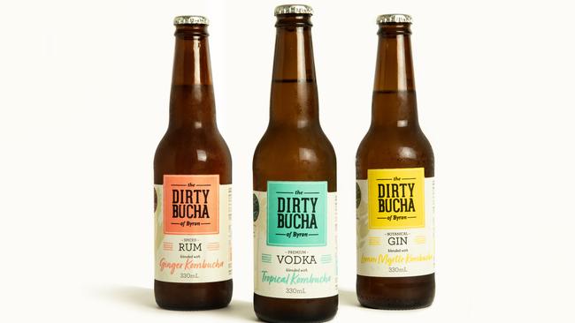 Dirty Bucha flavours made in Byron Bay. Picture: Supplied.