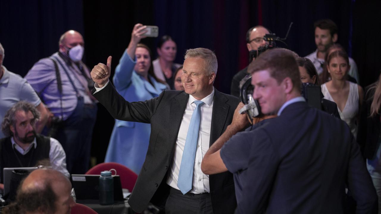 Tasmanian State Election 2024, Premier Jeremy Rockliff in the tally room, Hotel Grand Chancellor. Picture: Chris Kidd