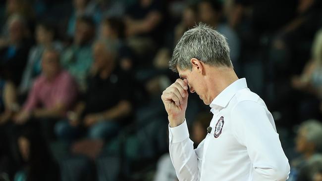 Head Coach Mike Kelly of the Taipans during the Round 5 NBL match between the New Zealand Breakers and the Cairns Taipans at Spark Arena in Auckland, New Zealand, Friday, November 9, 2018. (AAP Image/David Rowland) NO ARCHIVING, EDITORIAL USE ONLY