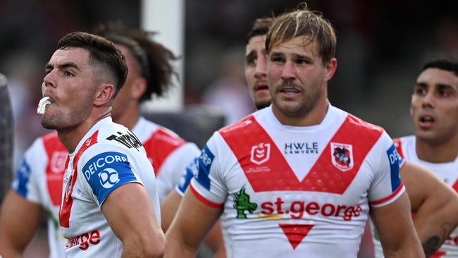 Dragons dejected. Picture: NRL Imagery